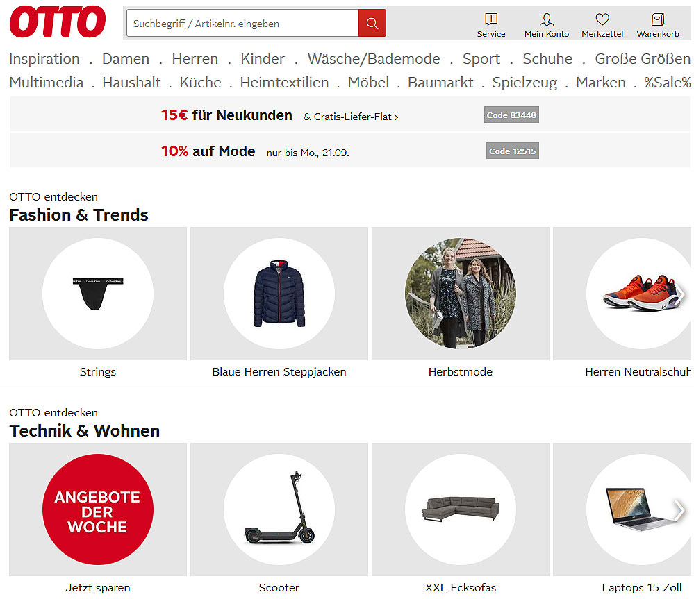 OTTO - электронный ресурс - широкий выбор одежды, обуви для всей семьи модного сезона осень-зима 2023/24...